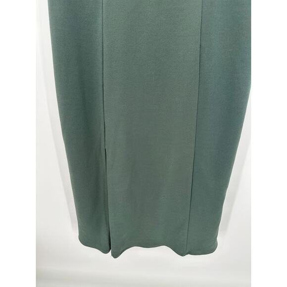 Show Me Your Mumu Eden Green Grey Square Neck Midi Dress Size XL Wedding Party - Picture 5 of 9